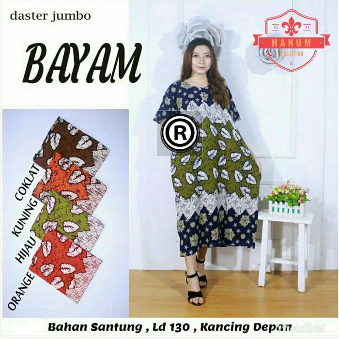 PROMO Daster Jumbo Bayam Baju Tidur Menyusui Busui Grosir Wanita 2020
