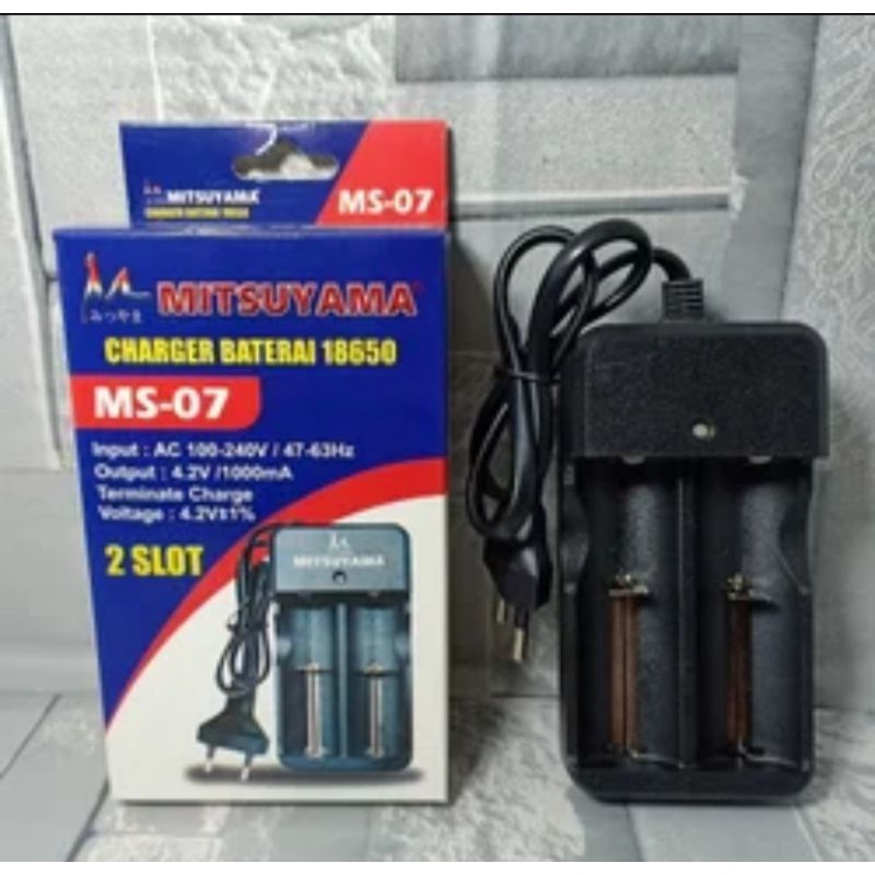 Charger Baterai 2 Slot Mitsuyama MS-07 Bisa Berbagai Ukuran Baterai