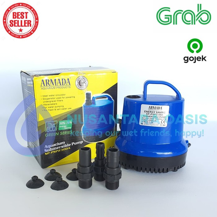 pompa air celup low watt aquarium armada sp psp 2300a submersible pump