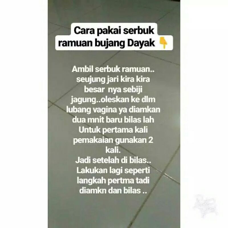 

serbuk bujang ramuan dayak