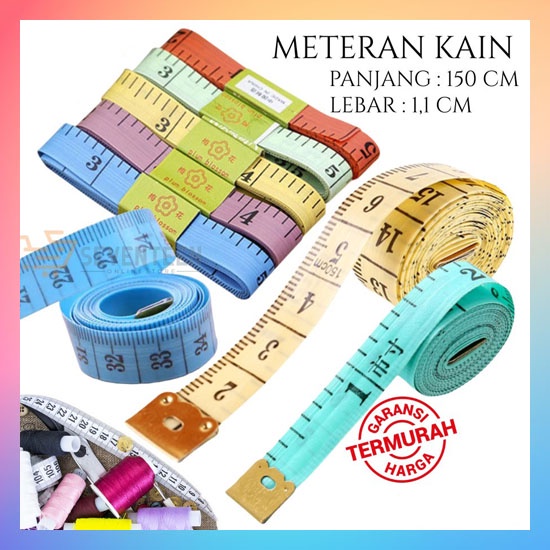 METERAN BAJU METERAN MULTI FUNGSI ALAT UKUR KAIN BAJU LINGKAR BADAN TUKANG JAHIT 1.5 M METER 150CM PITA PENGUKUR MINI PANJANG JARAK TINGGI TAPE