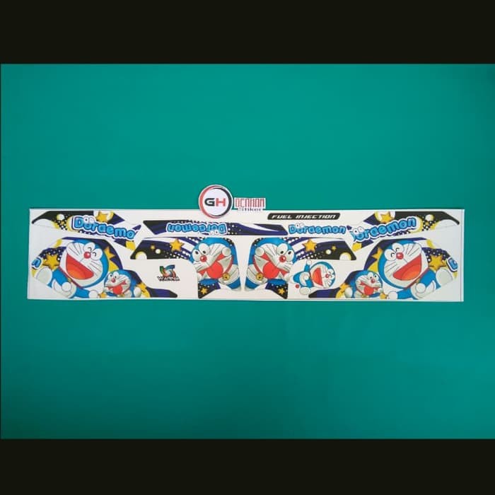 Stiker striping motor Yamaha mio M3 doraemon hitam