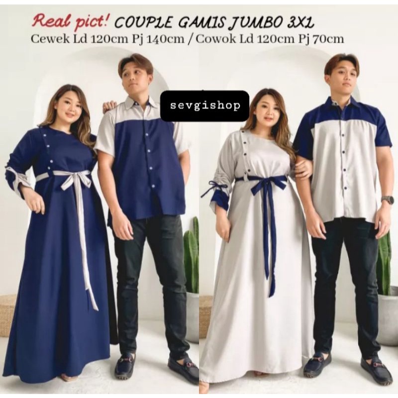 [ READY STOCK ] GAMIS COUPLE DEWASA SIZE JUMBO LD 120 || BAJU MUSLIM KELUARGA