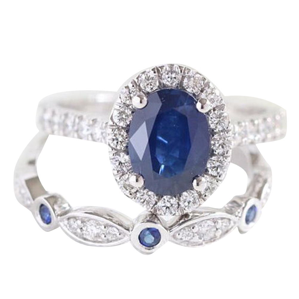 Hu Hu Hu Hu Hu Alat Bantu Pasang Kacamata♡ Cincin Lapis Silver Dengan Batu Sapphire Imitasi Untuk Wanita