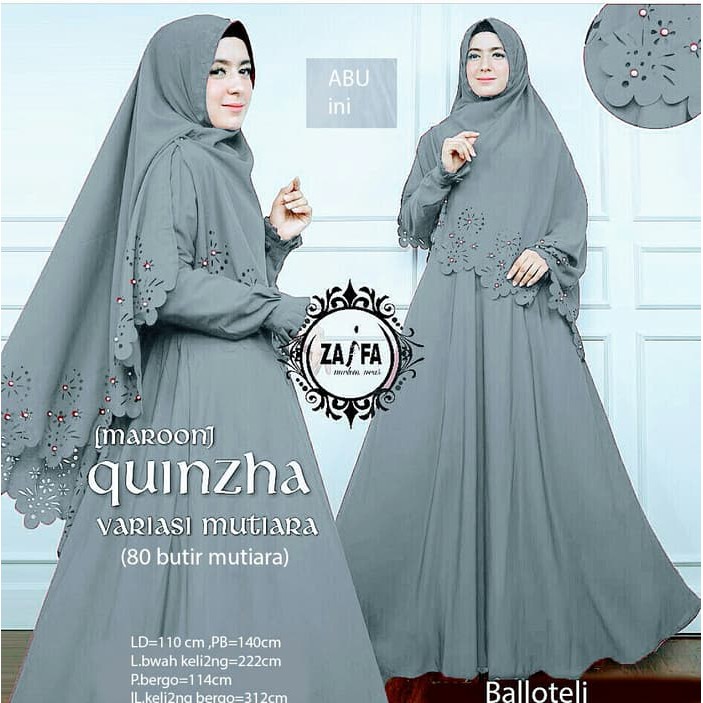KS QUINZA / GAMIS PESTA / SYARI PESTA / GAMIS JUMBO / SYARI JUMBO/MAXI
