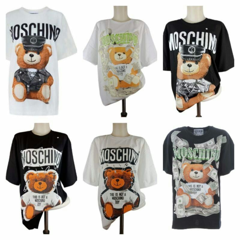 moschino kaos moschino kaos lengan pendek moschino tshirt moschino  unisex full tag