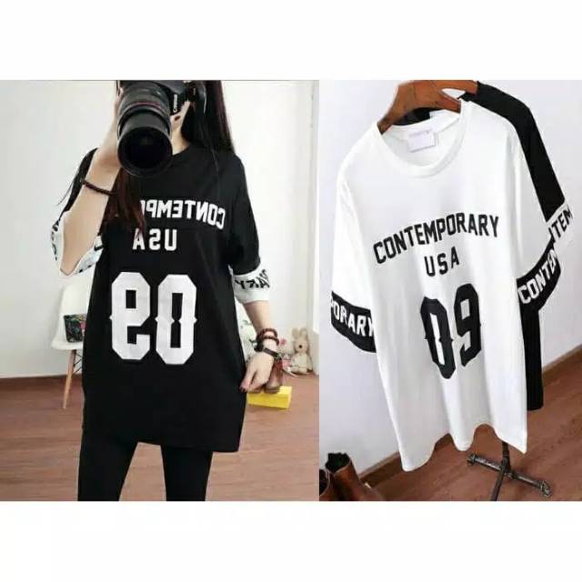 Fourfashion CONTEMPORARY USA BABYTERRY BIGSIZE TSHIRT atasan wanita