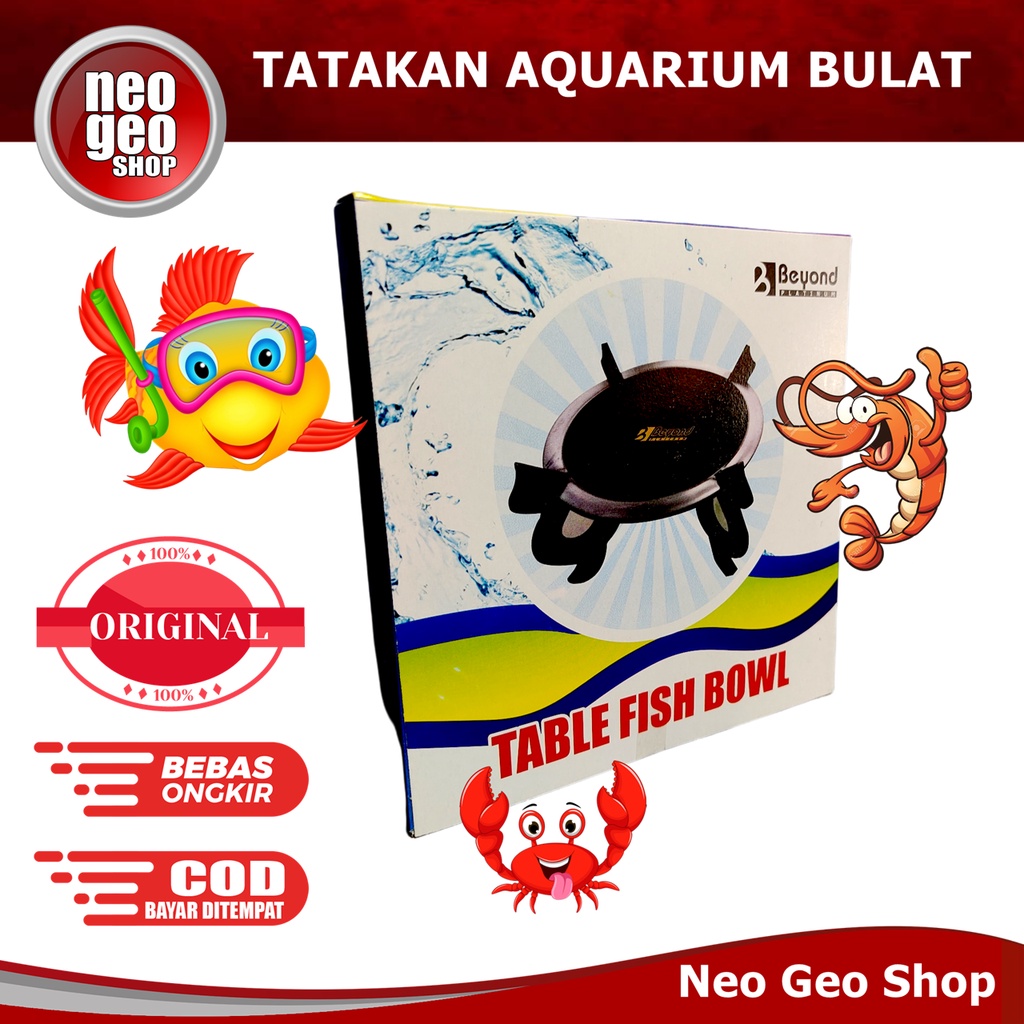 Tatakan Dudukan Meja Aquarium Bulat Table Fish Bowl Plastik