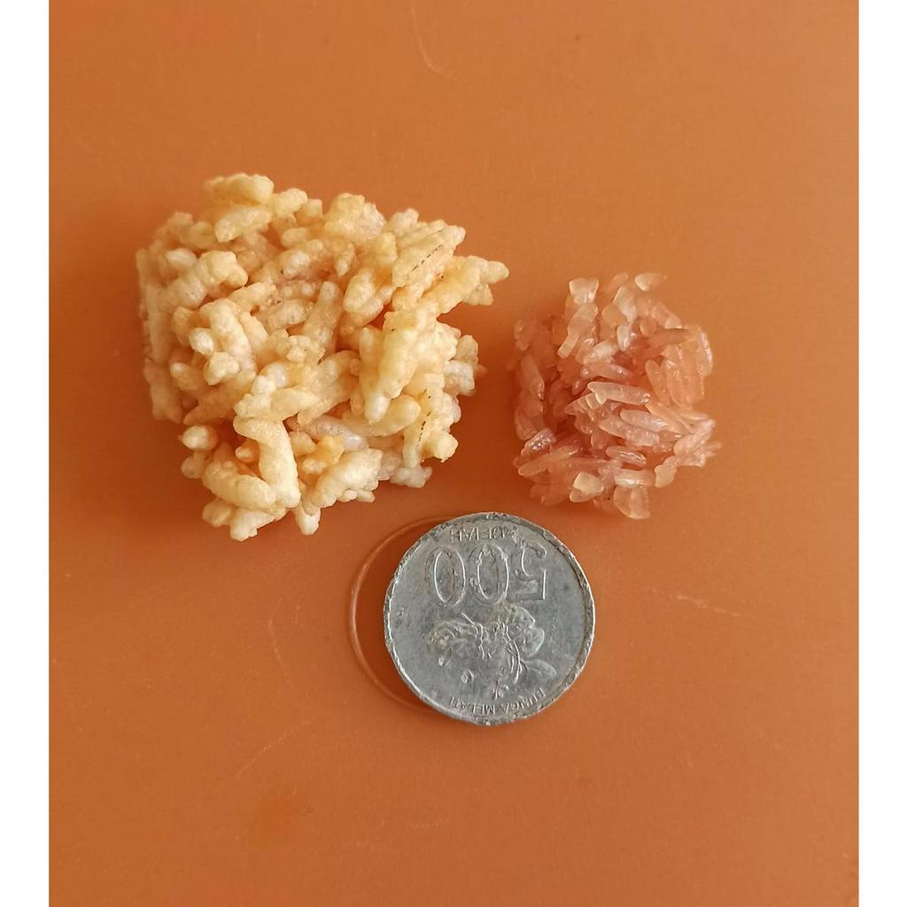Paket 5 KG rengginang mentah rasa terasi dan bawang dari bahan ketan siem 100%
