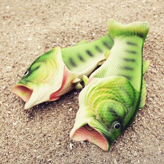  Sandal  Jepit  Flat Pantai  Motif 3D Ikan untuk Pasangan 