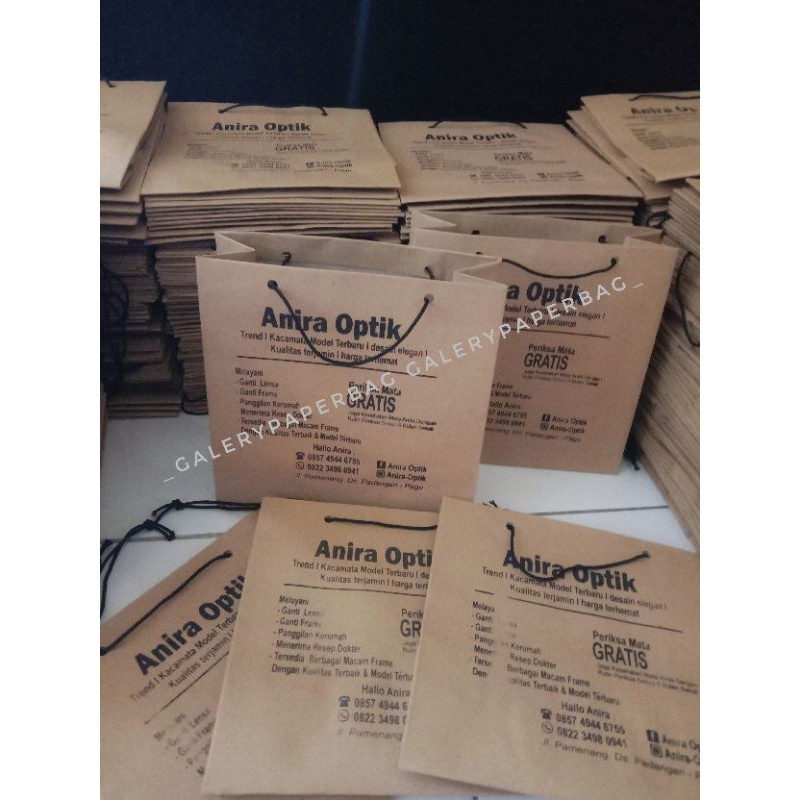 

Tas Sovenir / Tas Asul Asul / Hajatan / Paperbag Sablon Custom Bahan Kraf 125gsm
