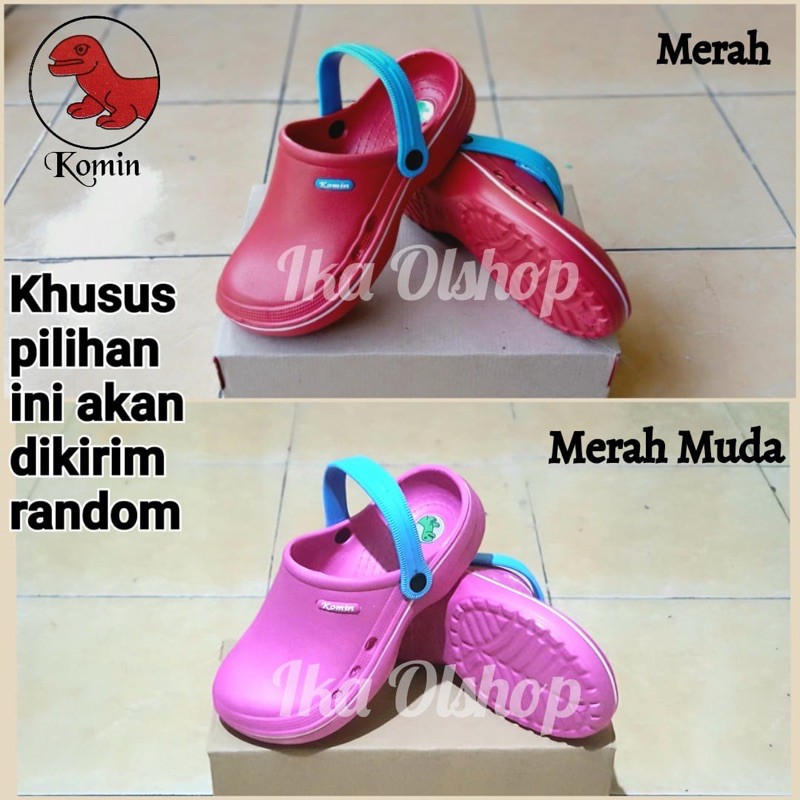 Sepatu Sandal Baim Merk Komin - Sepatu Medis-Pink/Merah