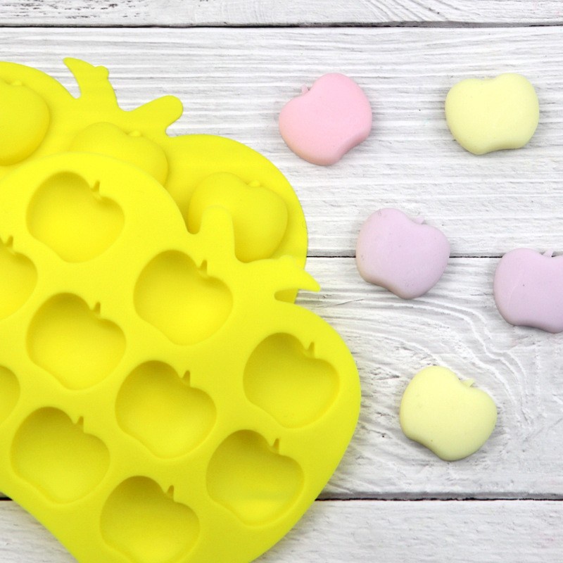 NANA CETAKAN SILIKON BUAH APEL CETAKAN JELLY COKLAT FONDANT APPLE