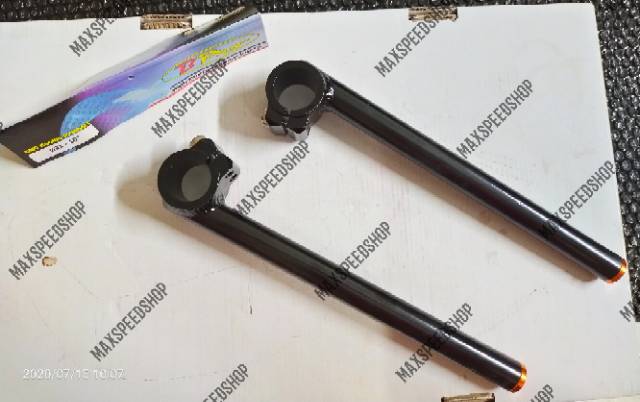 TERMURAH STANG JEPIT TZ31 HONDA CBR150 /CBR 150R K45 ORIGINAL BPRO RACING HITAM SILVER Duralium