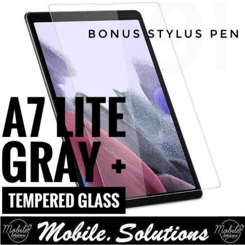 Samsung Tab A7 Lite 3/32 SM-T225 New Garansi Resmi SEIN Samsung Galaxy Tab A7 Lite Layar 8,7 inch Samsung Tab A7 lite 2021-GRAY+TEMPERED GLASS