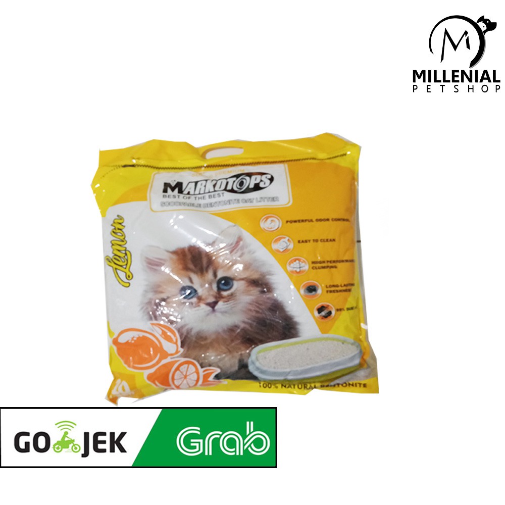 Pasir Kucing Gumpal Wangi Markotop 10ltr Cat Sand 10 Ltr