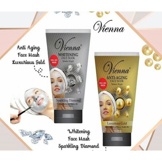 [Tube 50ml] VIENNA Peel Off Mask (Purifying Black, Sparkling Diamond, Luxurious Gold)