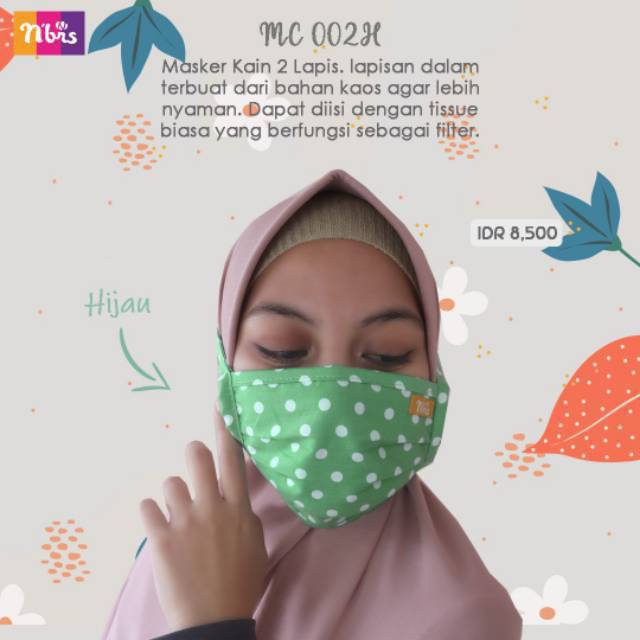 Masker Nibras POLKADOT MC 002H