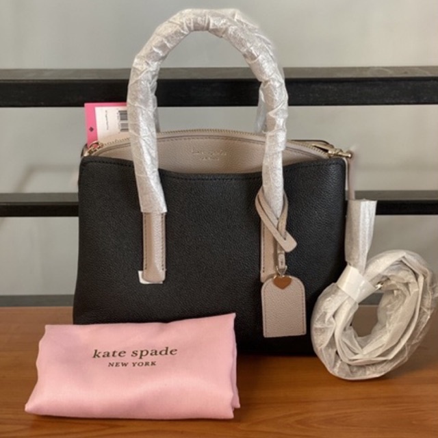 Kate Spade Margaux Medium Satchel Black / Warm Taupe