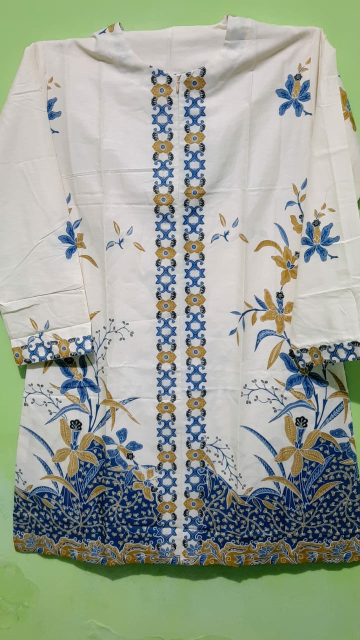 Terlaris Genes Jelita Tunic Navbor Yelbor Whitbor Creambor Tunik Batik Modern Pampam Pekalongan