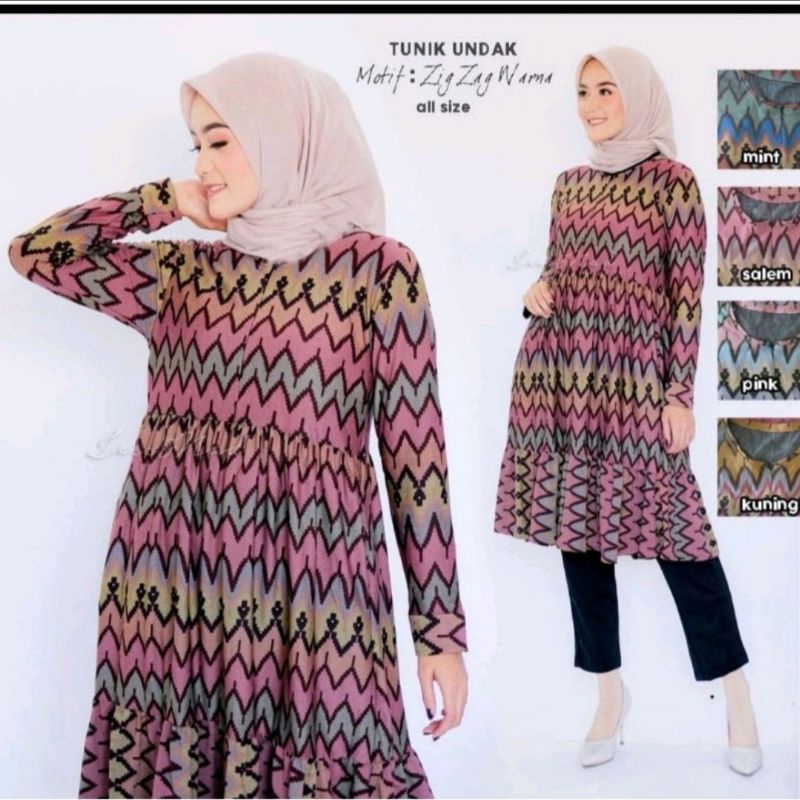 Tunik Calvin Jeans JigJag dan Motif Lainnya