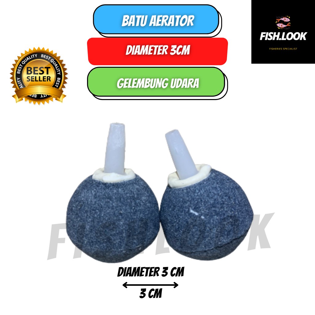 Batu Aerator Bulat 3 CM - Batu Aerator Bulat Besar Aerasi - Batu Gelembung