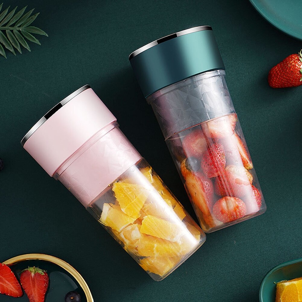 Bisa COD Blender Mixer Buah Portable Mini Juicer Cup USB Rechargeable 400ML - Alloet BG-G01