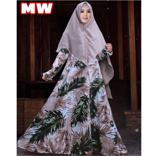 baju gamis wanita dress muslim terbaru BAJU GAMIS SYARI UKURAN XL BAHAN MONALISA WOLFIS ORI INARA ba
