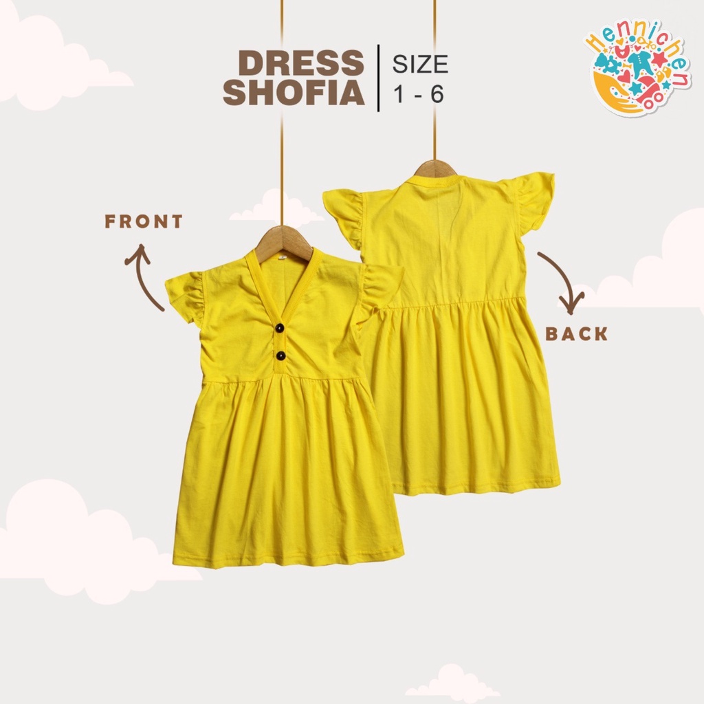 SHOFIA DRESS DRESS ANAK PEREMPUAN FASHION ANAK PEREMPUAN 1-6 TAHUN OVIKIDS