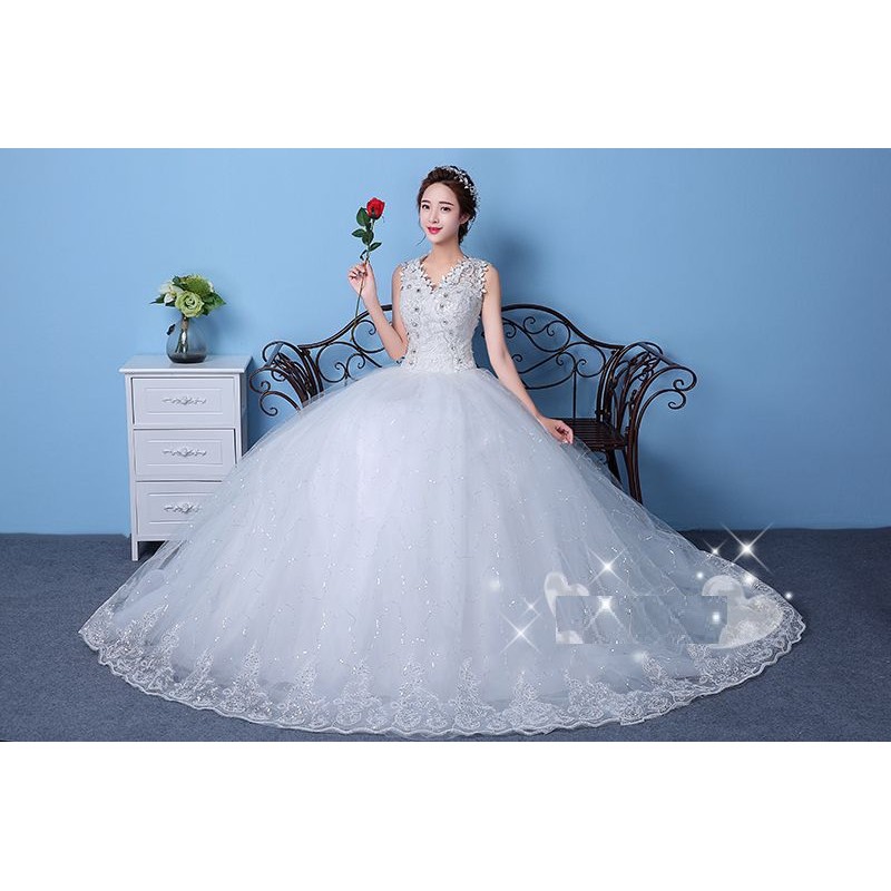 1609007 Putih Gaun Pengantin Baju Pengantin Wedding Gown Wedding Dress