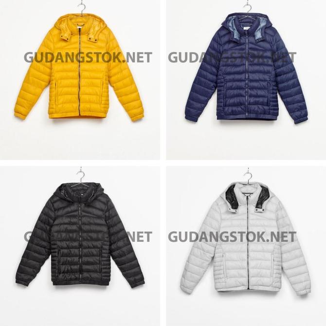 Jaket Pria Musim Dingin Bershka Original Hitam