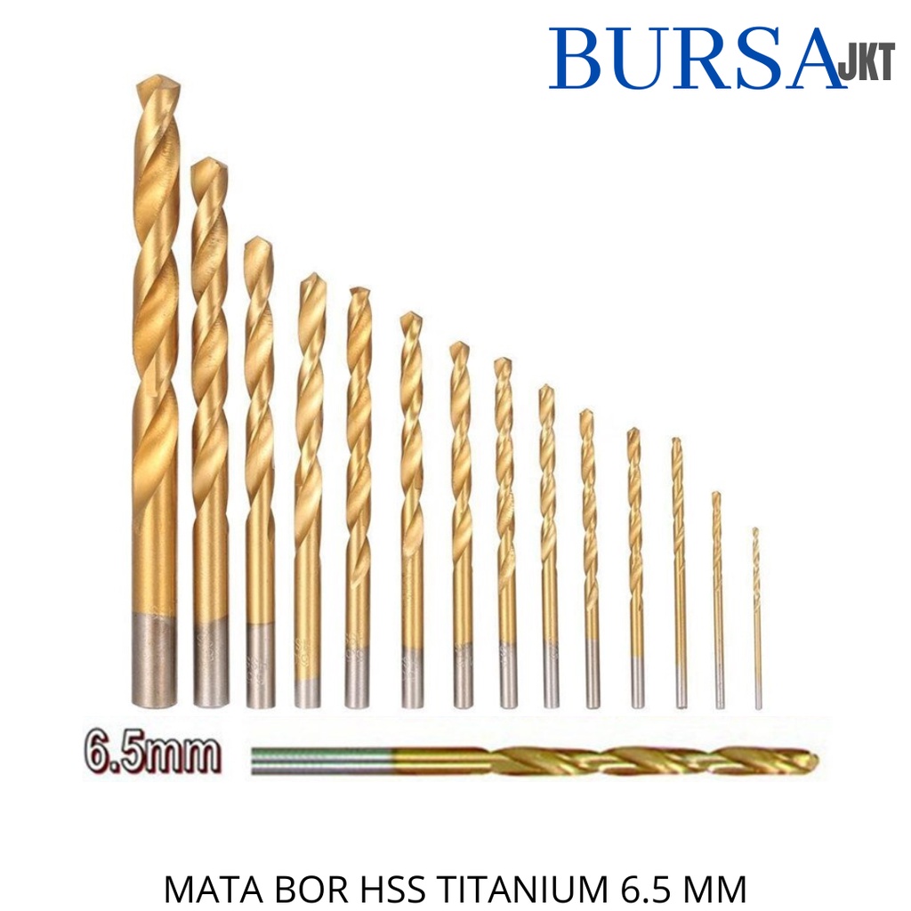 MATA BOR HSS GOLD TITANIUM COATED DRILL BIT 4241 6.5 MM