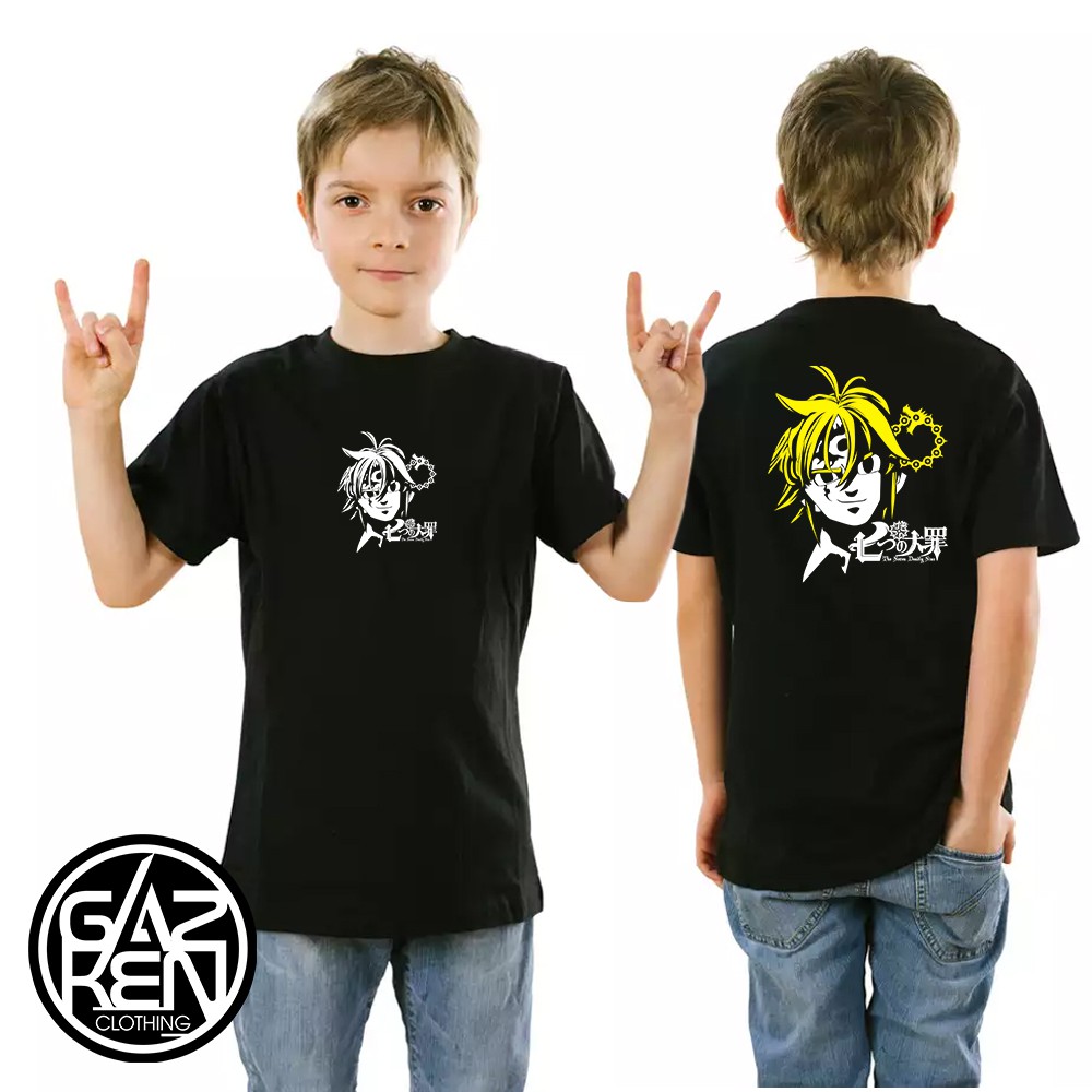 Kaos GazKen Anak - Meliodas The Seven Deadly Sins nanatsu no taizai  - Baju Distro 3 4 5 6 7 8 9 Th