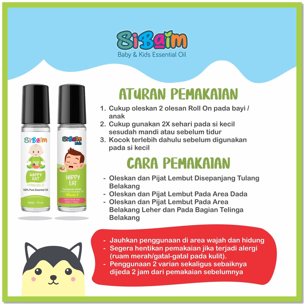 Menambah Nafsu Makan Anak - SIBAIM KIDS HAPPY EAT Essential Oil 10ml by psikopediastore