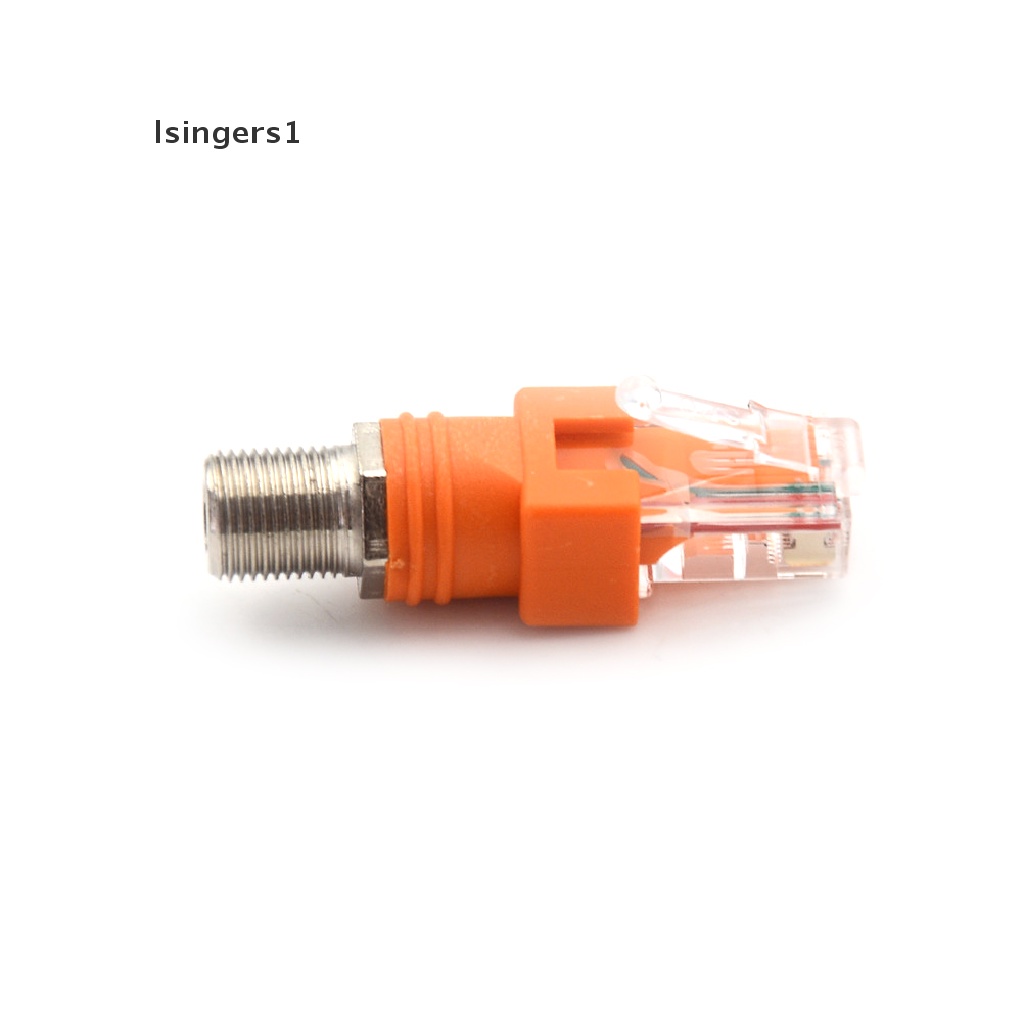 (lsingers1) Adaptor Konektor Kabel Coaxial RJ45 Male Ke RF Female