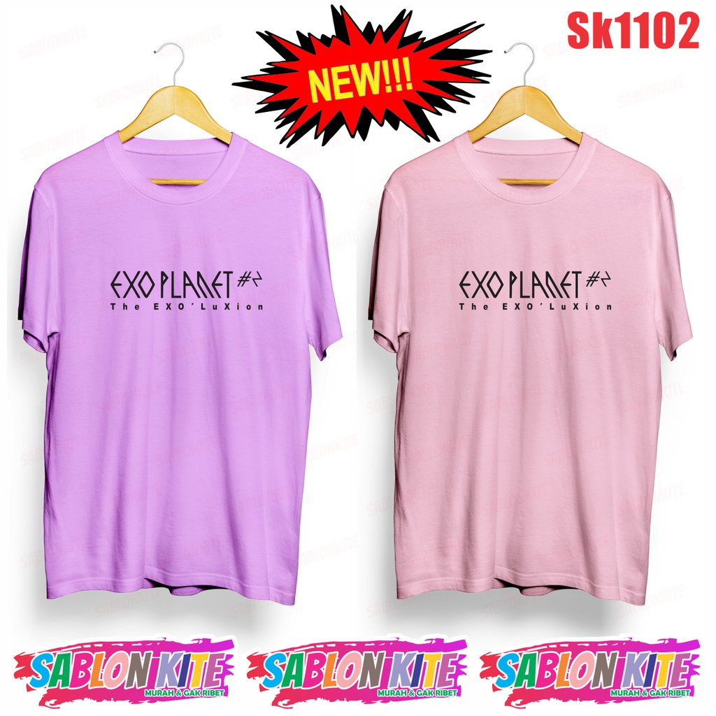 MURAH!!! KAOS EXO PLANET SK1102 UNISEX COMBED 30S 8 WARNA