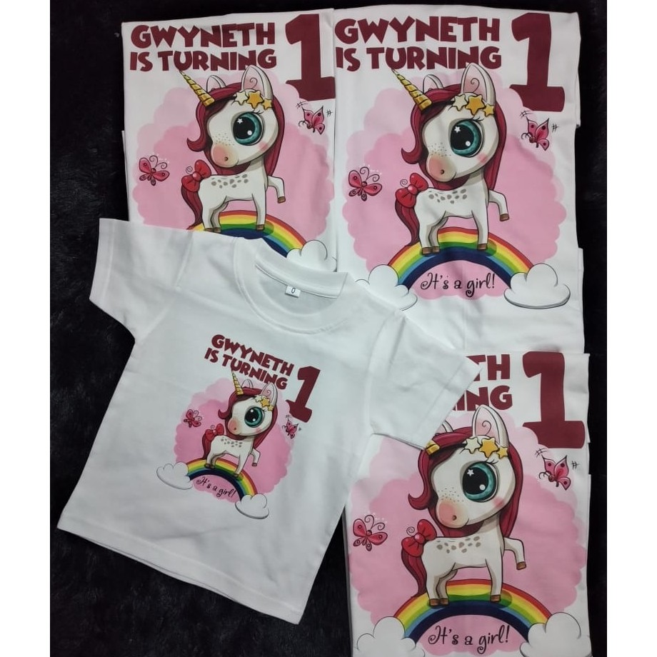 Kaos Unicorm Bebas Desain | Kaos Unicorn Ultah Anak | Kaos Unicorn Couple | Paket Khusus Sesuai WA