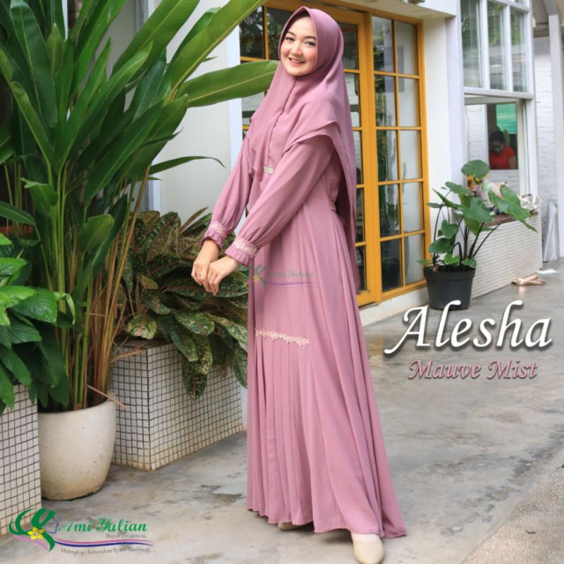 Alesha Gamis Set. Alesha Syari. Gamis Set Khimar Ceruty. Set syari ceruty