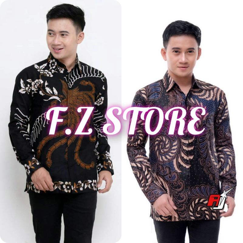 kemeja batik pria modern 2022 original  kemeja batik pria lengan panjang - KEMEJA BATIK MODERN