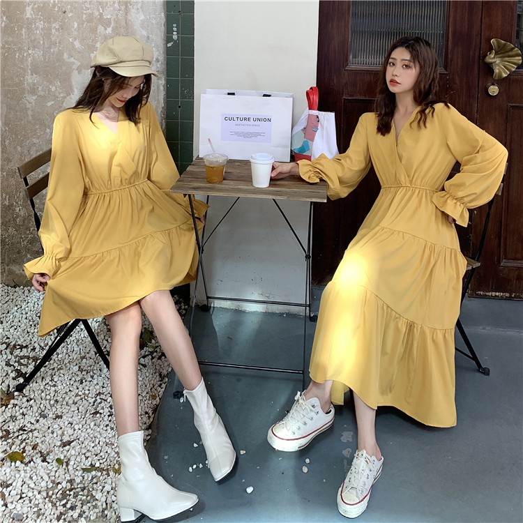 KYUKYUSHOPPU - Korean dress (Kf002) | Short Midi Long Dress Hijab Cute Style Casual Formal Ready Stock