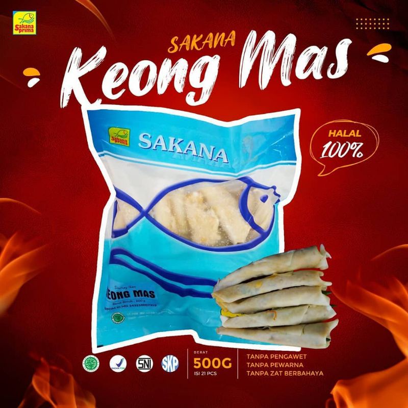 

Sakana Keong Mas 500gr isi 20