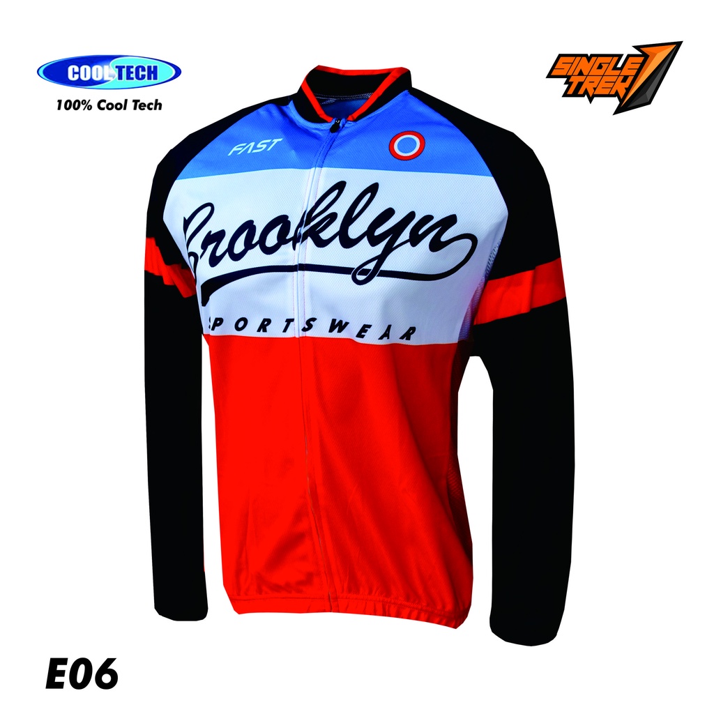 BIG SIZE Jersey Sepeda Roadbike Singletrek1 bahan FULL Cooltech JHE 06