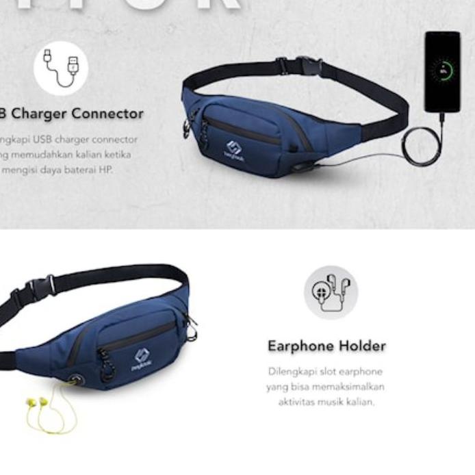 ➻ TAS SELEMPANG LUCIO PRIA WAISTBAG DISTRO WATERPROOF HEYLOOK ❆