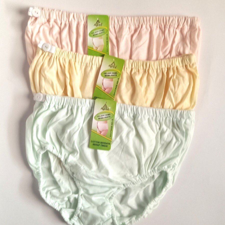 1 Pcs Celana Dalam Ibu Hamil Merk Agree Bahan Katun Lembut CD Underwear Maternity Pakaian Dalam Wanita