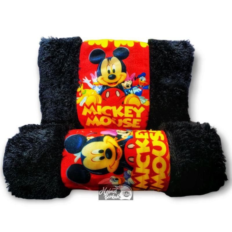 Bantal guling karakter anak Mickey mouse hitam