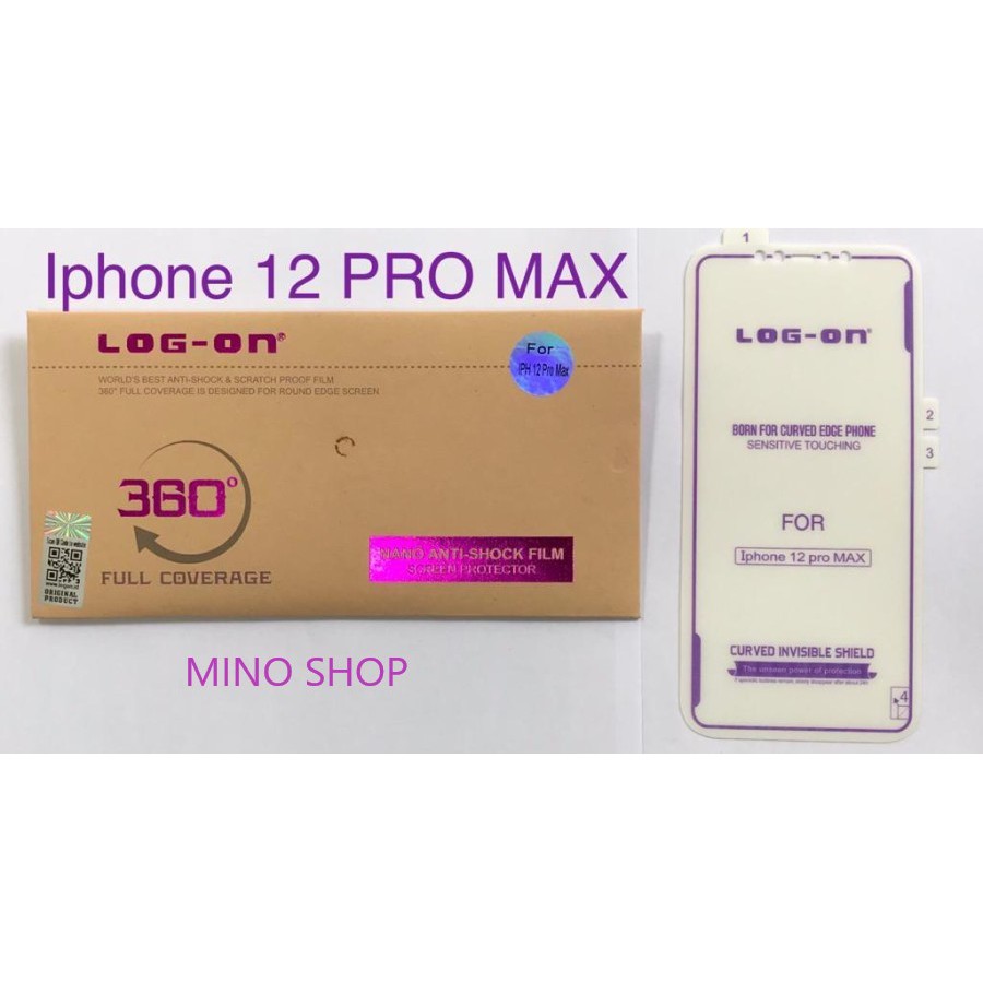 ANTISHOCK LOG ON IPHONE 12 PRO MAX SCREEN PROTECTOR - ANTIGORES JELLY