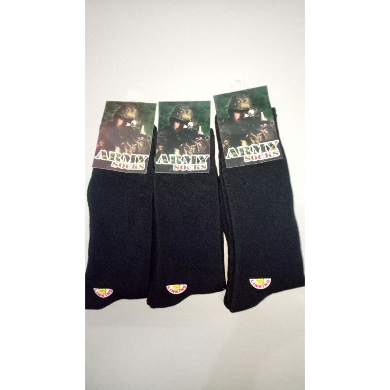 Kaos kaki tebal hitam PDL Tentara Polisi Tactical outdoor Pendakian / Army socks