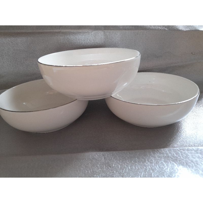 PROMO CUCI GUDANG Mangkuk White Platinum ST.James (dijual satuan)