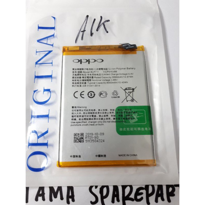 BATERAI OPPO A1K BATERAI OPPO BLP711 ORIGINAL BATERAI OPPO A1K ORIGINAL
