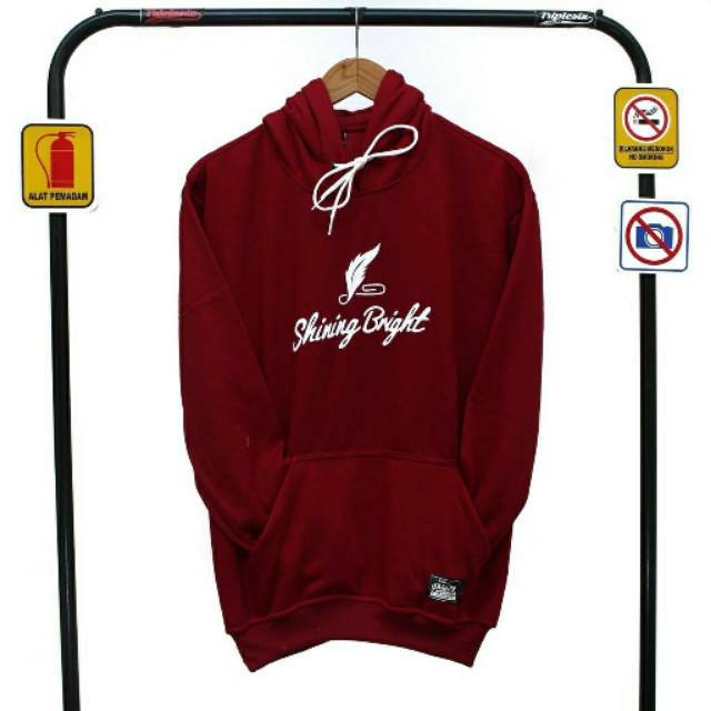 TERMURAH!! SWEATER HOODIE SHINING BRIGHT ALL SIZE FIT L